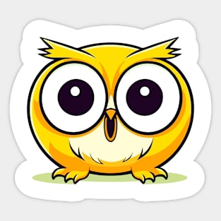 Cute surprised owl Sticker